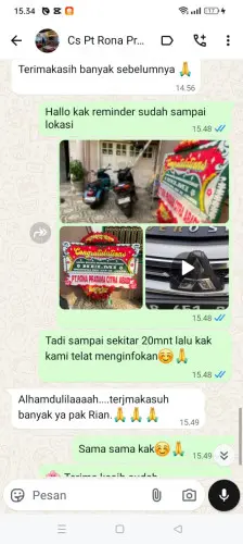 Testimonial Papan Bunga cadassari